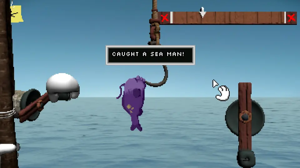 Sea Man caught in Endacopia