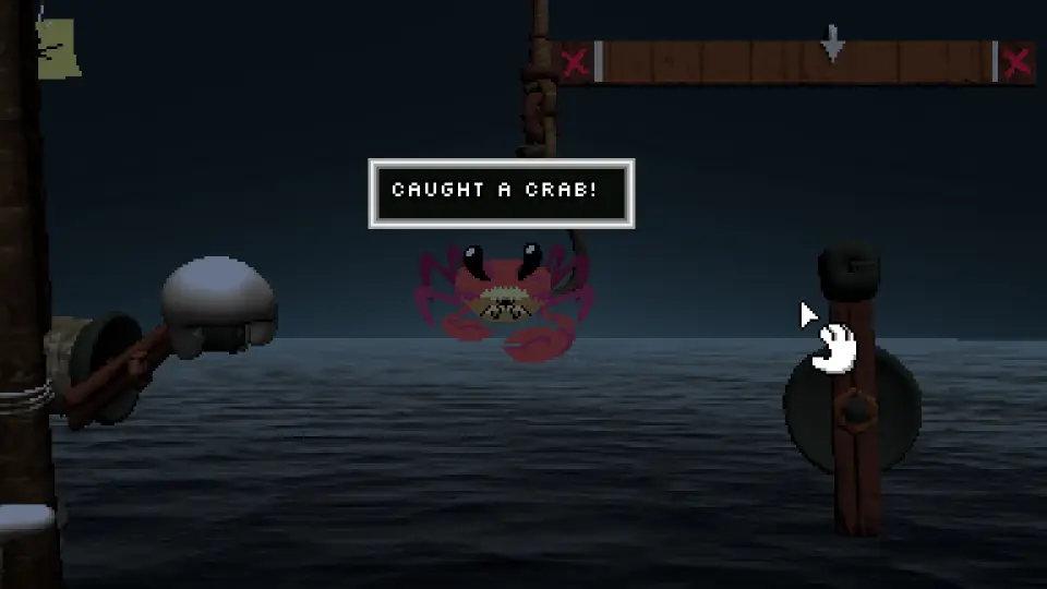 Crab caught in Endacopia